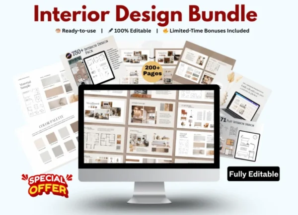 The Interior Design Business 5000+ Interior Design Templates Mega Bundle